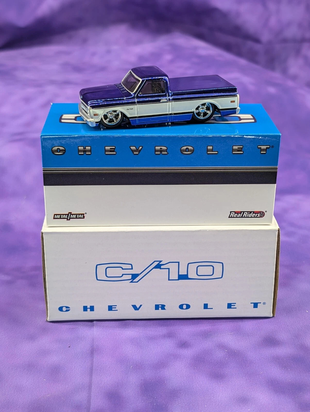 Hot Wheels RLC Chevrolet C/10 Spectraflame Blue, Adjustable Suspension - New in Box