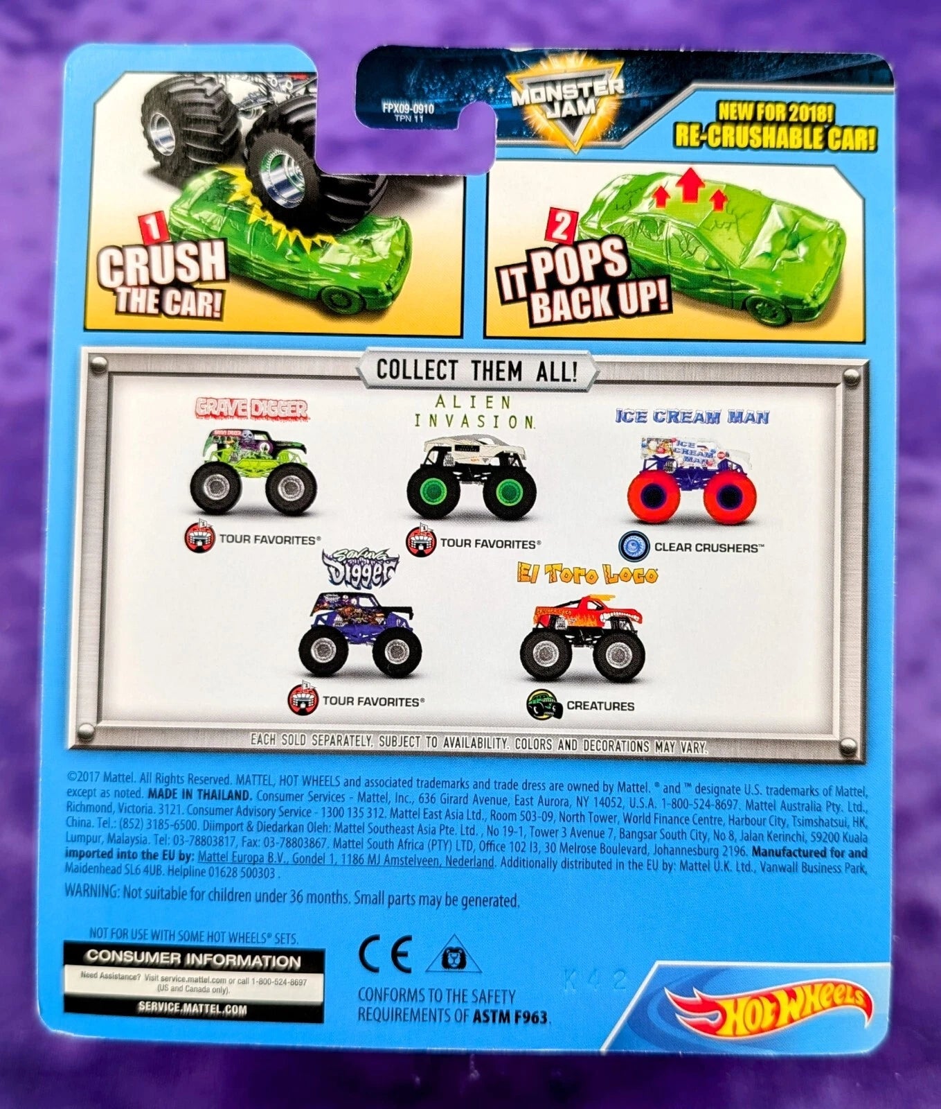 Hot Wheels Monster Jam RARE Ice Cream Man Clear Crushers in 5 Truck Set