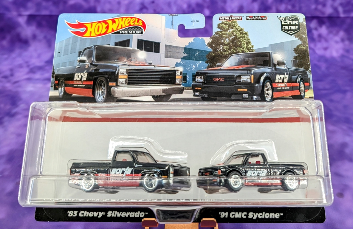 Hot Wheels Borla '83 Chevy Silverado & '91 GMC Syclone - 2 Pack - Car Culture