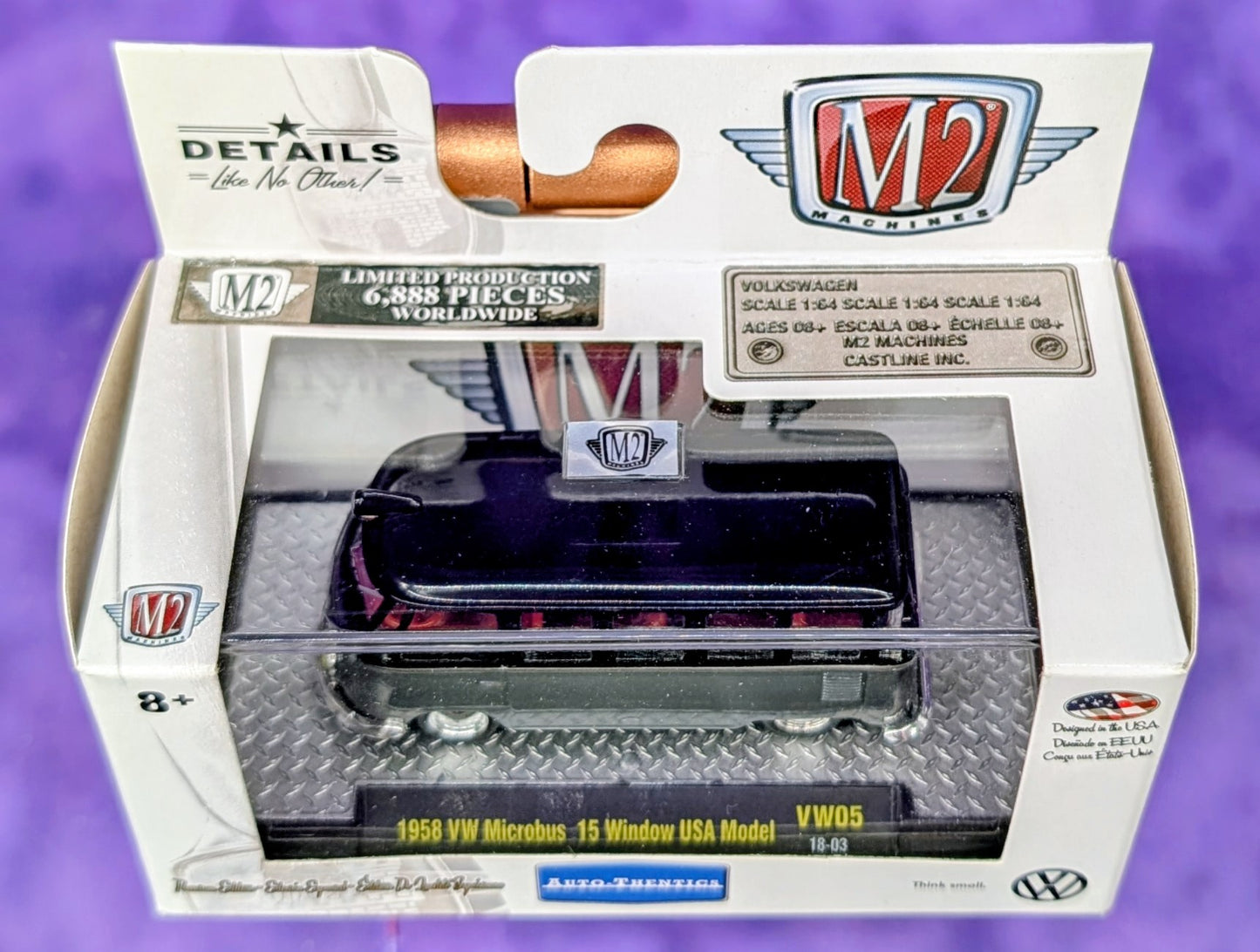 M2 Machines 1958 VW Microbus 15 Window USA Model - VW05 18-03