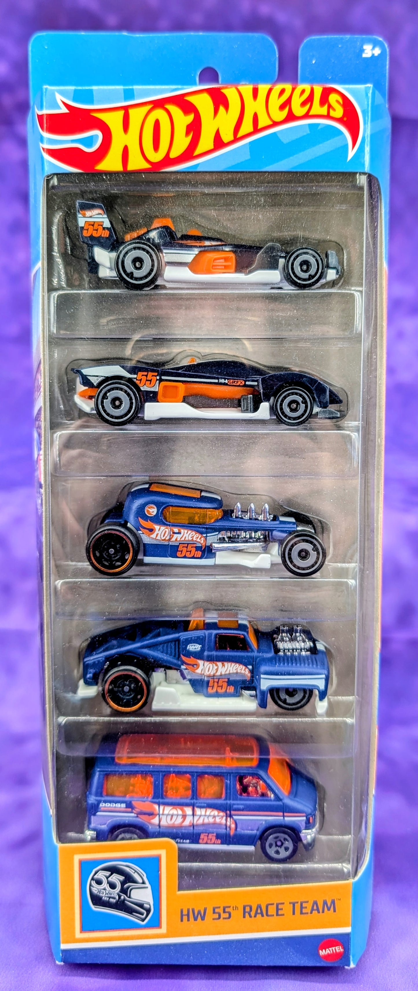 Hot Wheels HW 55th Race Team - Treasure Hunt - 5 Pack - Mainline