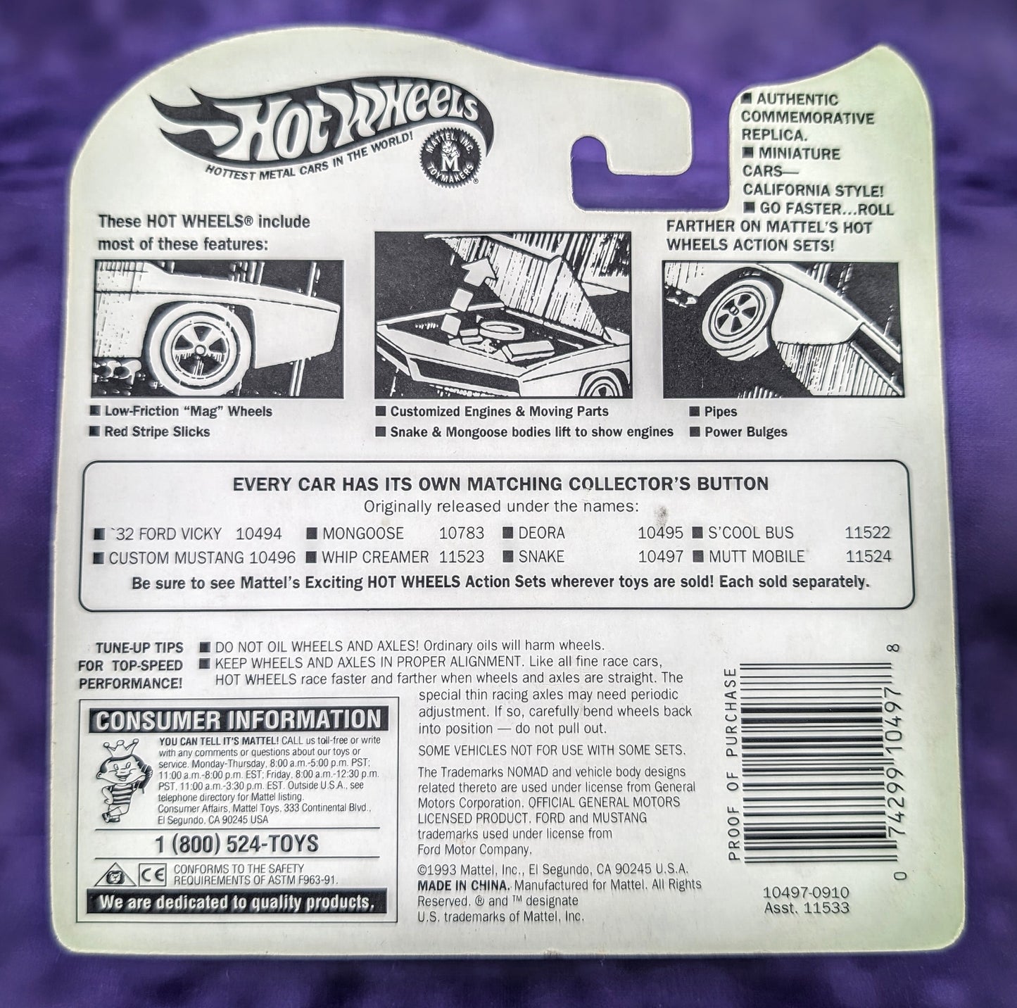 Hot Wheels Don Prudhomme "The Snake" Funny Car - Vintage Collection Series II