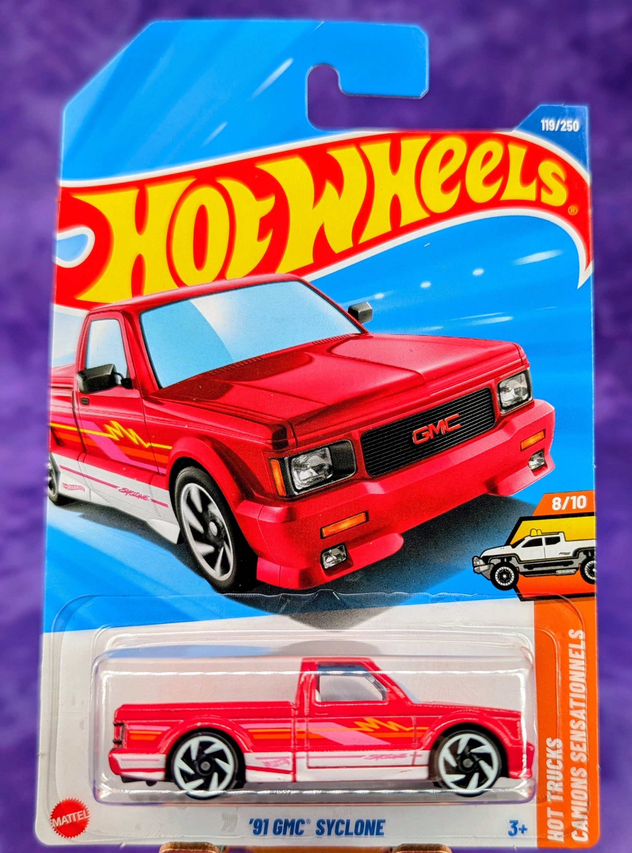 Hot Wheels GMC Syclone '91 - Série The '90s #7/10 - Modèle 2024 #226/250 - Neuf Sous Carte
