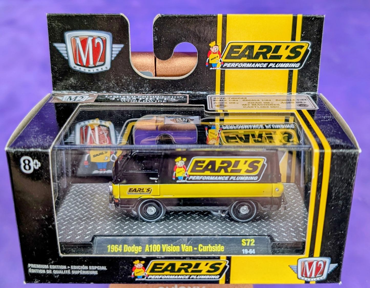 M2 Machines 1964 Dodge - A100 Vision Van - Curbside - Earl's Performance Plumbing - S72 19-64