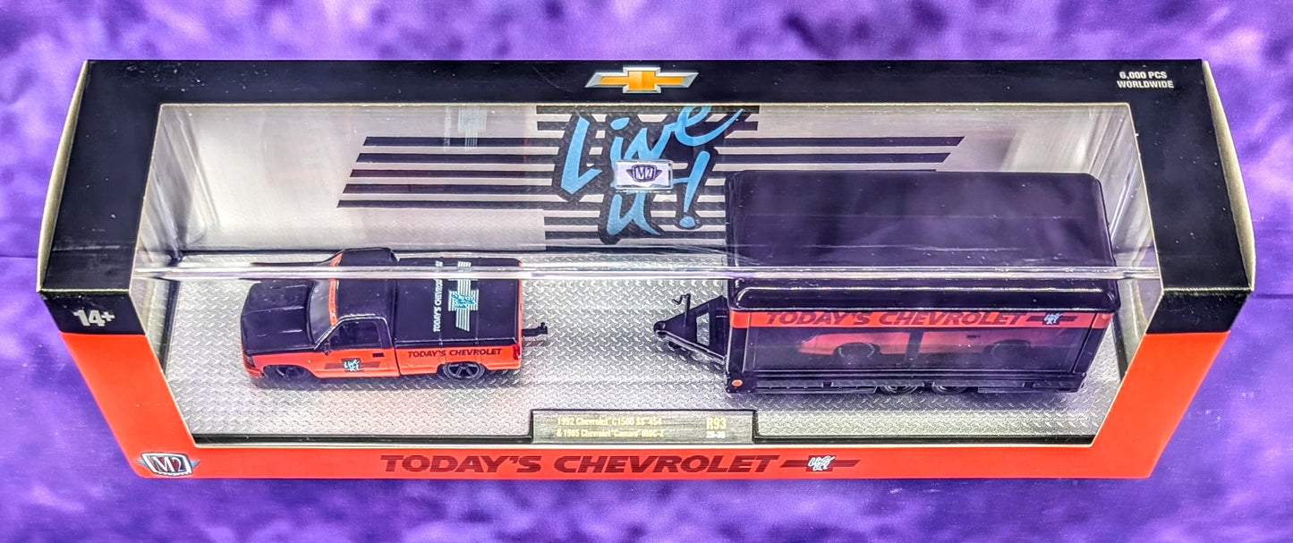 M2 Machines 1992 Chevrolet C1500 SS 454 & 1985 Chevrolet Camaro IROC-Z - Auto-Haulers
