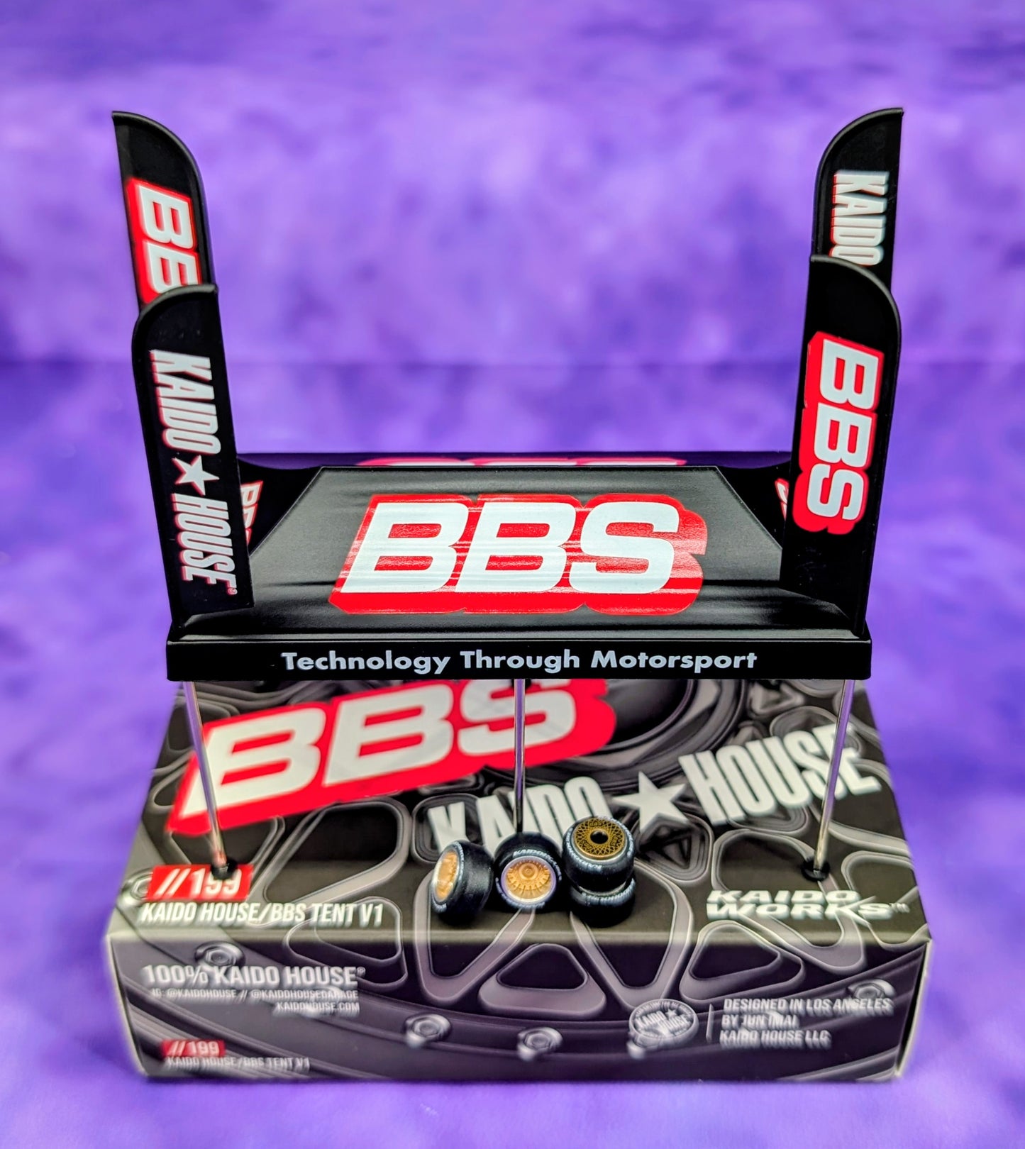 Kaido House x Mini GT 1:64 Kaido House BBS Tent and BBS Wheel Set V1