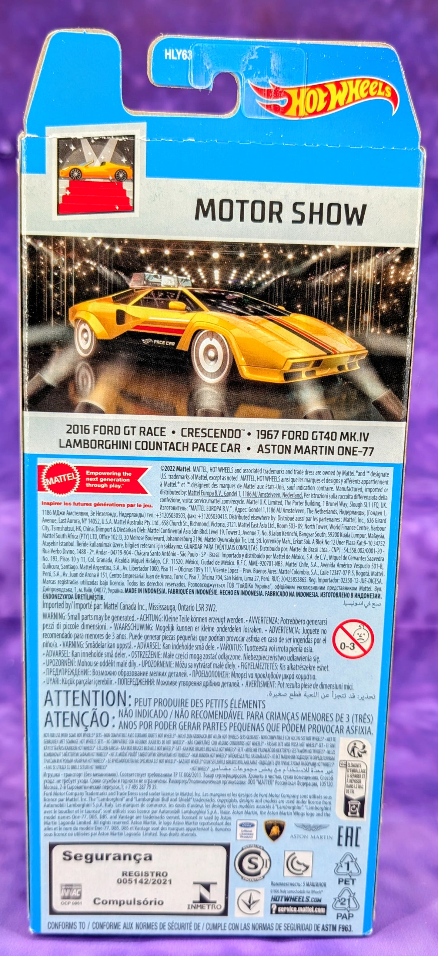 Hot Wheels Motor Show 5 Pack - Lamborghini Countach, Ford GT40 - Mainline