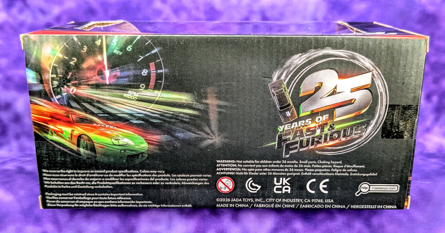 Jada 1:24 Fast & Furious Brian's Toyota Supra (Color Brush Finish) - 25th Anniversary Edition