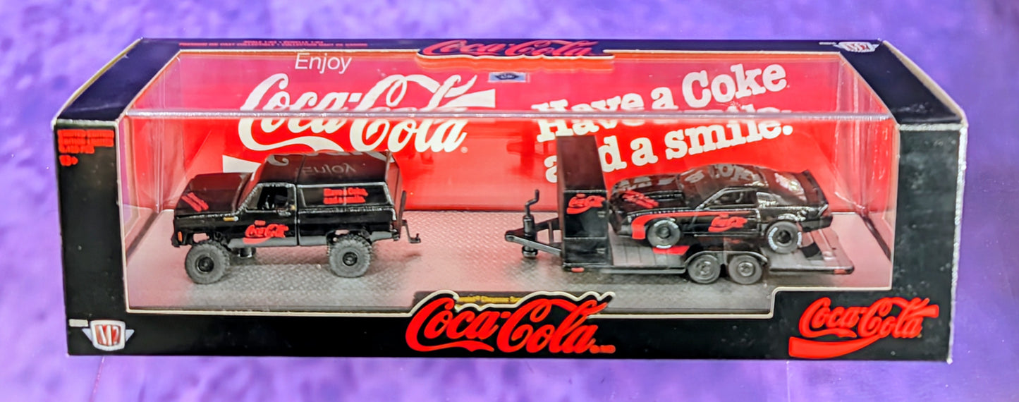 M2 Machines 1973 Chevrolet® Cheyenne Super 10 4X4 & 1985 Chevrolet® Camaro® IROC-Z - Coca-Cola - TWO7 20-18