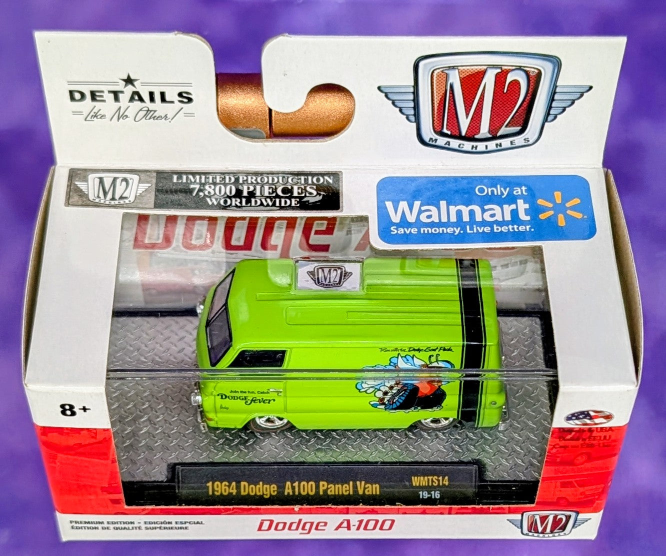 M2 Machines 1964 Dodge A100 Panel Van - Scat Pack - Walmart Exclusive - WMTS14 19-16