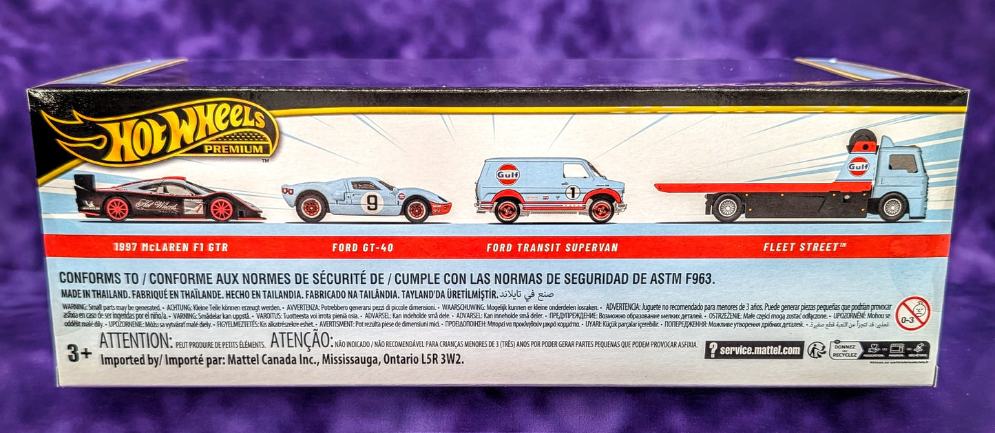 Hot Wheels Gulf Oil Racing Fleet - Premium Diorama Set