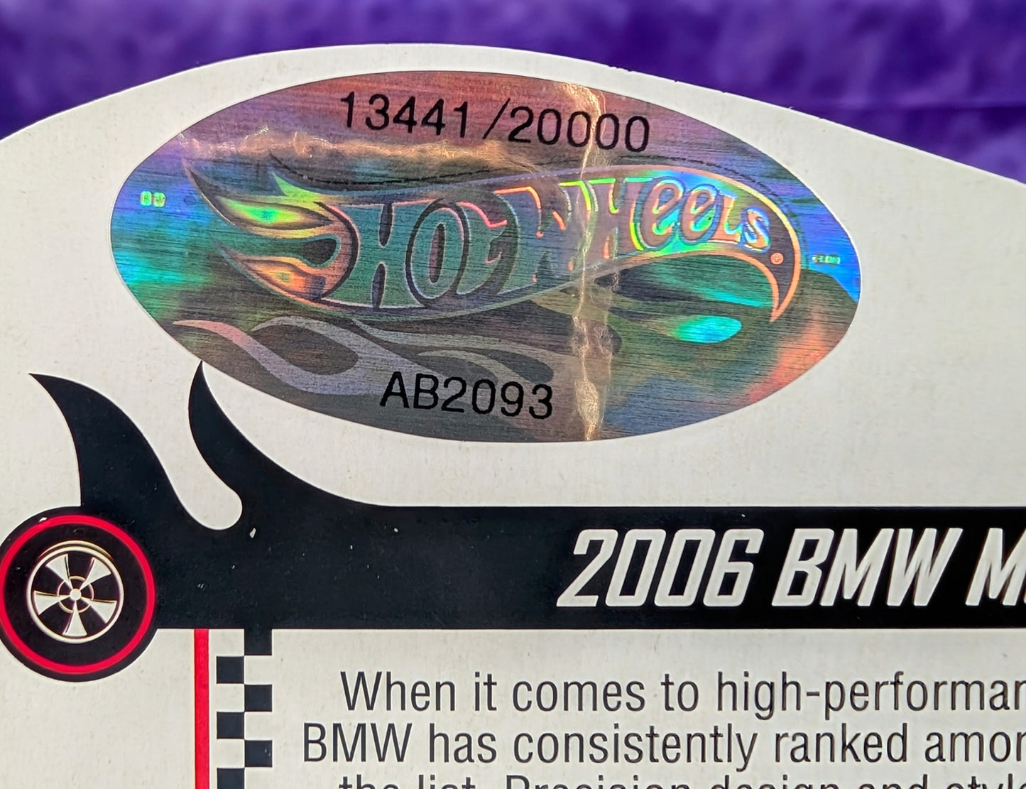Hot Wheels RLC 2006 BMW M3 (E46) - Individually Numbered 13441/20000 - Red Line Club
