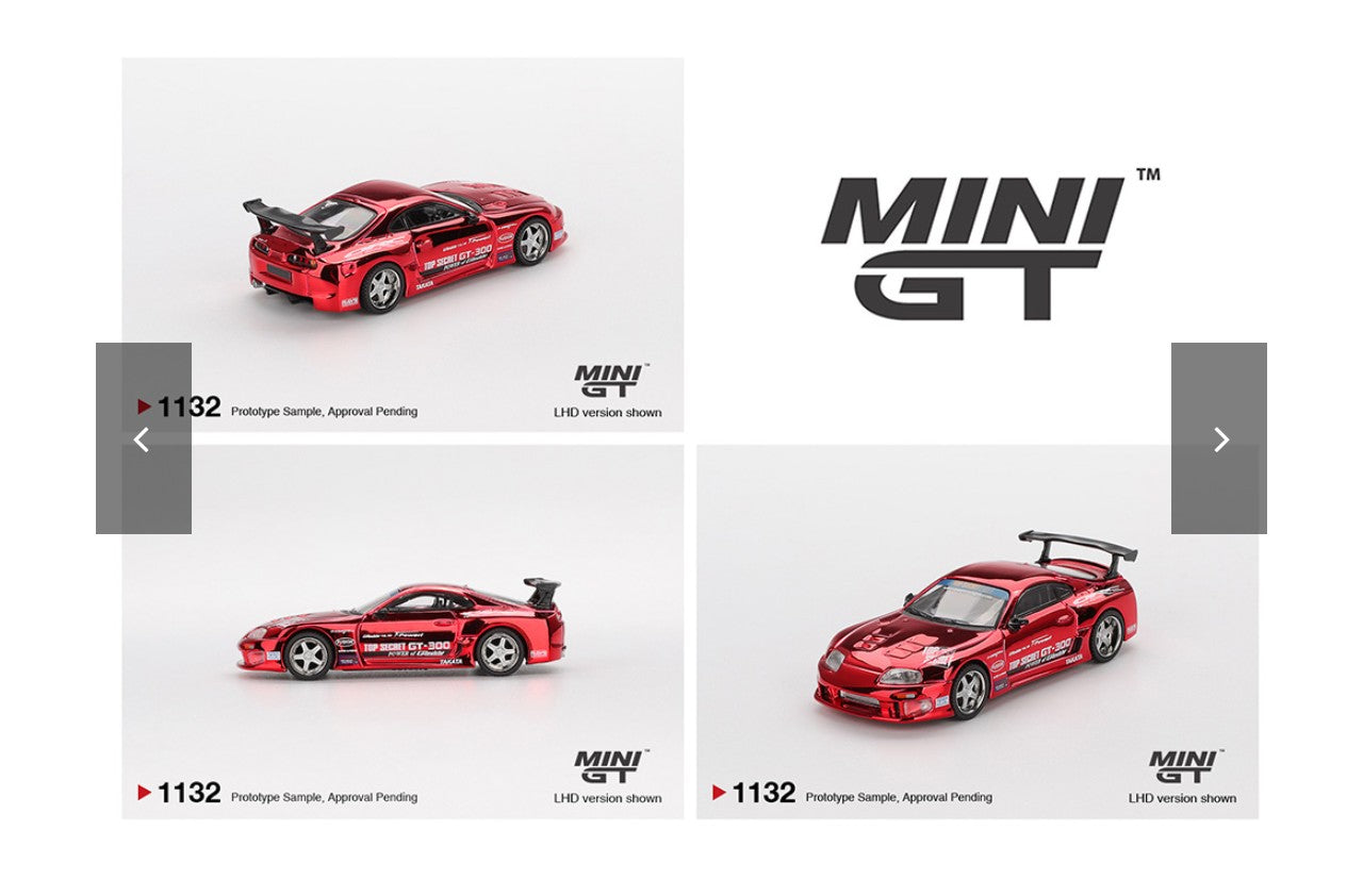 Mini GT Toyota Supra (A80) Top Secret GT-300 - Top Secret Red Chrome