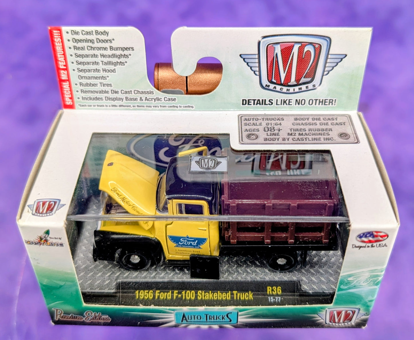 M2 Machines 1956 Ford F-100 Stakebed Truck - R36 15-77
