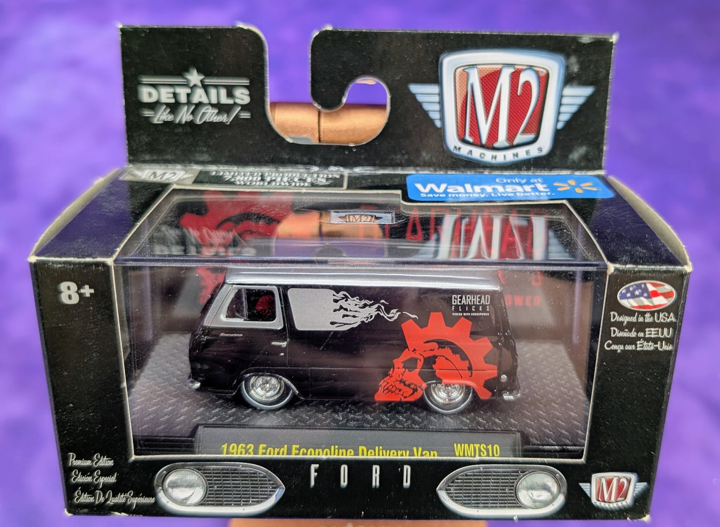 M2 Machines 1963 Ford Econoline Delivery Van - Gearhead Flicks - Walmart Exclusive - WMTS10 17-74