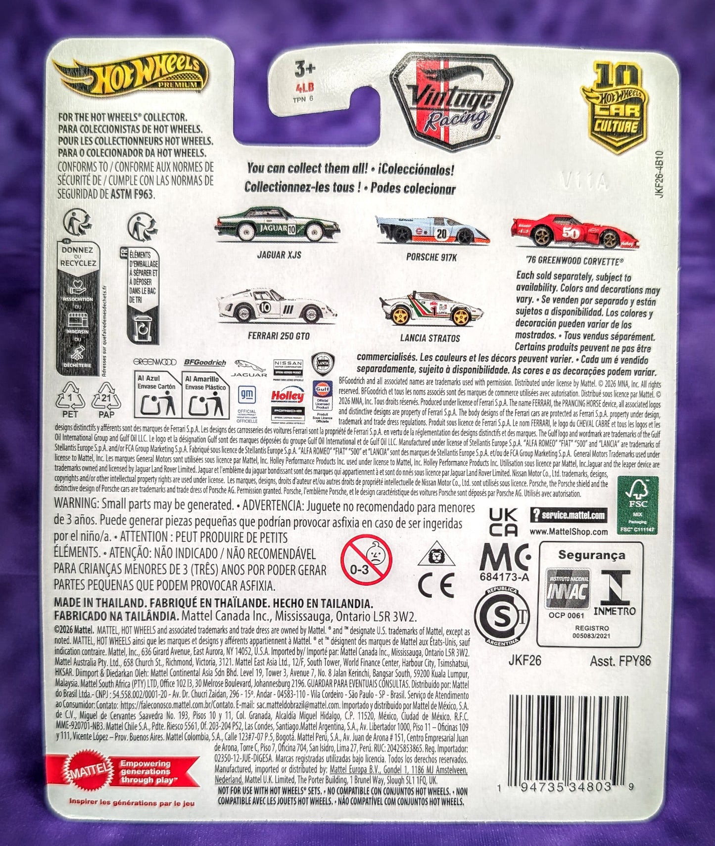 Hot Wheels Vintage Racing (Ferrari, Porsche) - Set of 5 - Car Culture - Premium