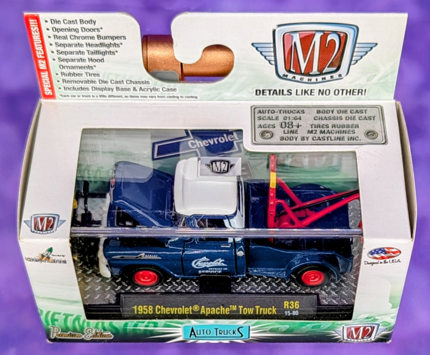 M2 Machines 1958 Chevrolet Apache Tow Truck - R36 15-80