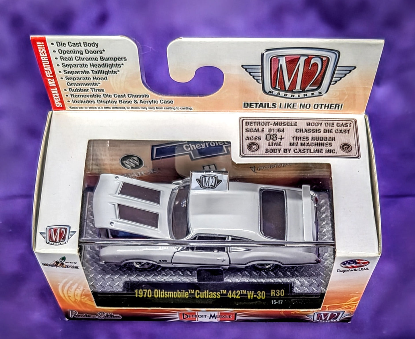 M2 Machines 1970 Oldsmobile Cutlass 442 W-30 - Detroit-Muscle