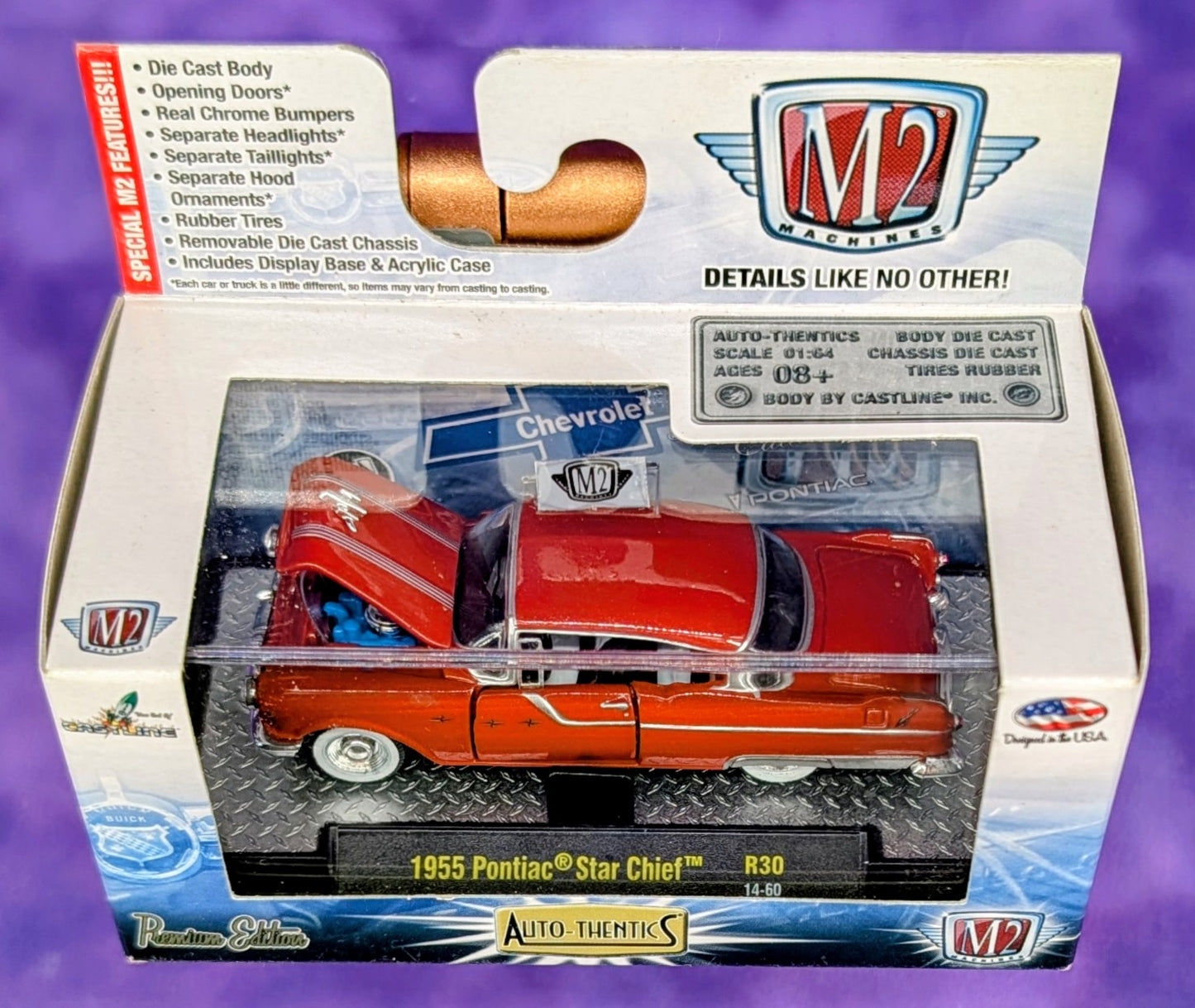 M2 Machines 1955 Pontiac Star Chief - R30 14-60