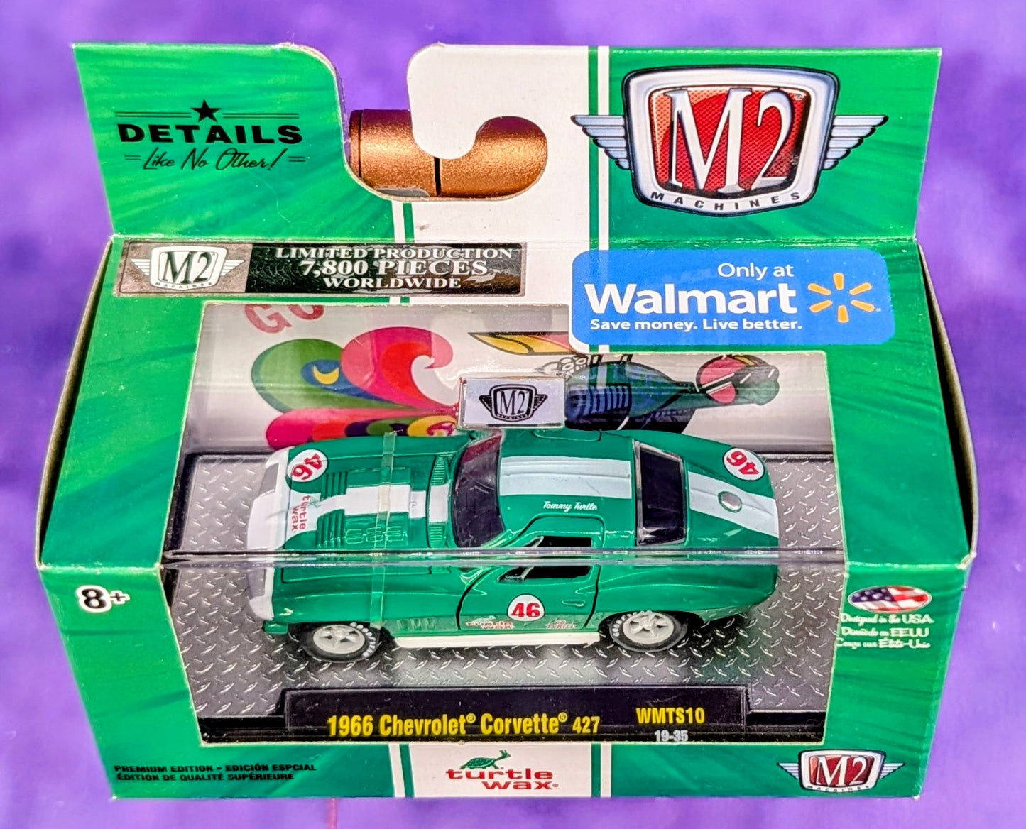 M2 Machines 1966 Chevrolet Corvette 427 - Turtle Wax - Walmart Exclusive - WMTS10 19-35