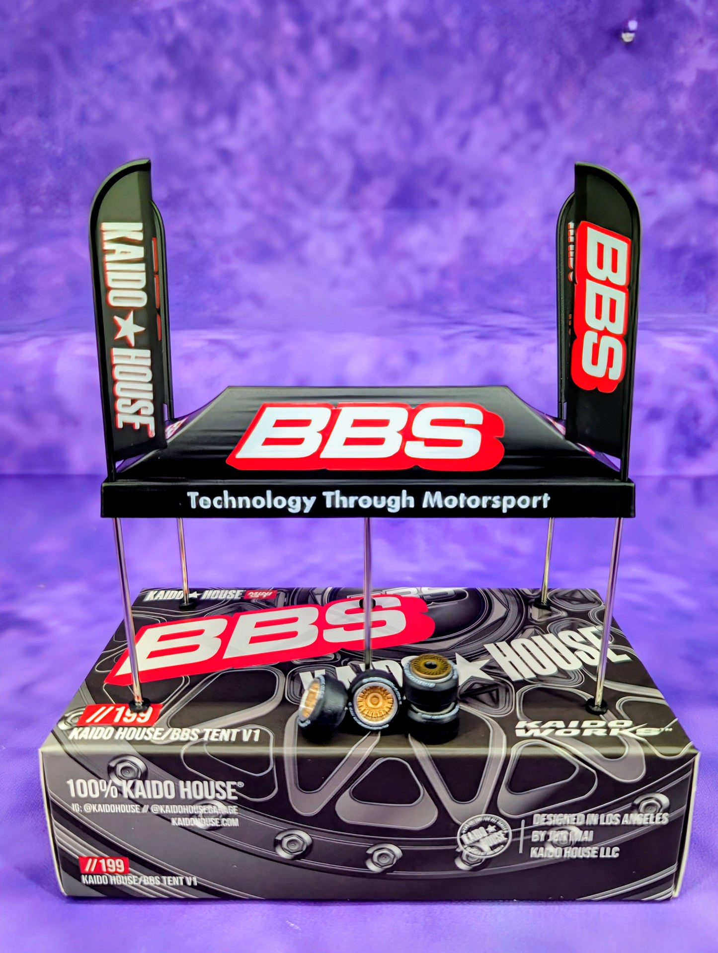 Kaido House x Mini GT 1:64 Kaido House BBS Tent and BBS Wheel Set V1