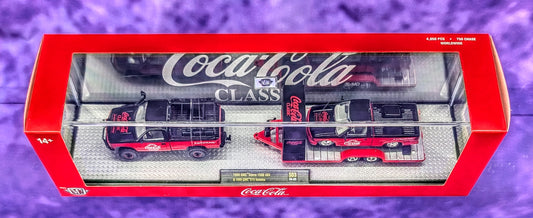 M2 Machines 1998 GMC Sierra 1500 4x4 & 1995 GMC S15 Sonoma - Coca-Cola - Auto-Haulers