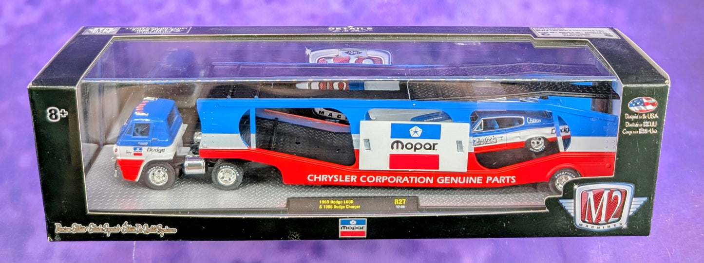 M2 Machines 1969 Dodge L600 & 1966 Dodge Charger - MOPAR - R27 17-28