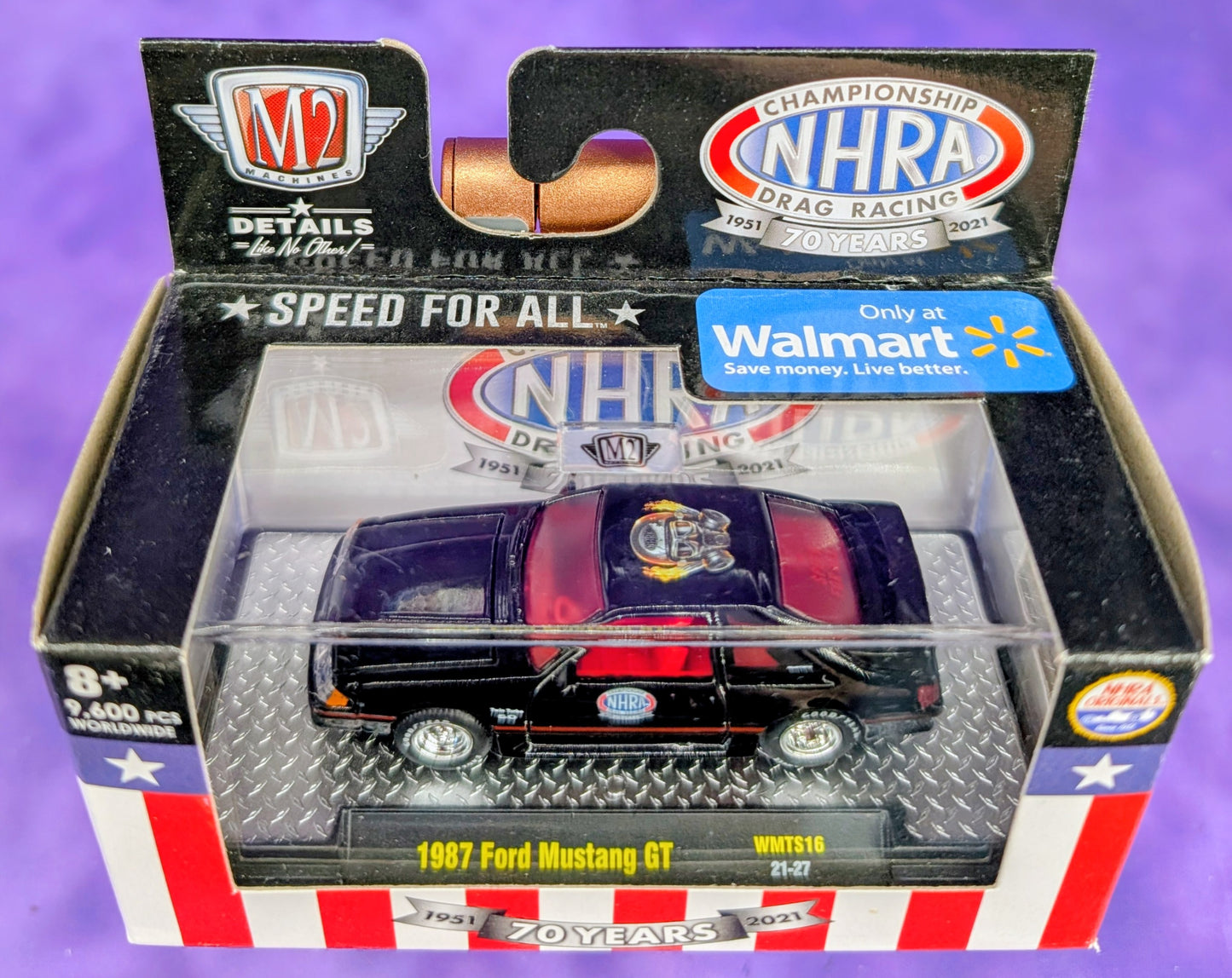 M2 Machines 1987 Ford Mustang GT - NHRA - Walmart Exclusive - WMTS16 21-27