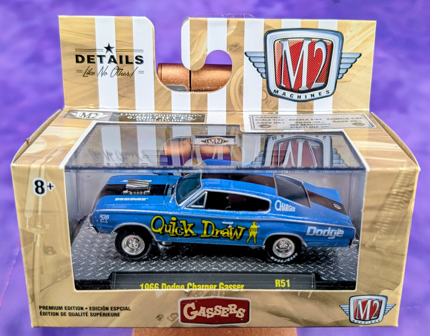 M2 Machines 1966 Dodge Charger Gasser - Quick Draw - R51 20-03
