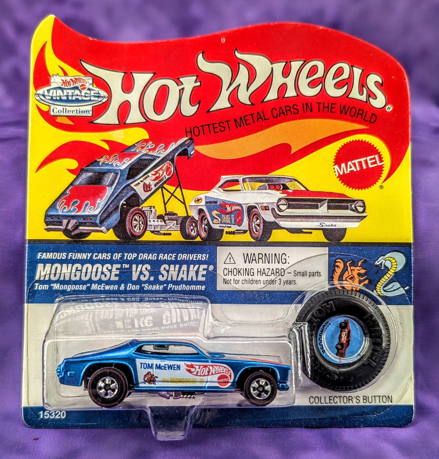 Hot Wheels Mongoose Vs Snake - Set of 2 - Vintage Collection Series II - 1 of 10,000
