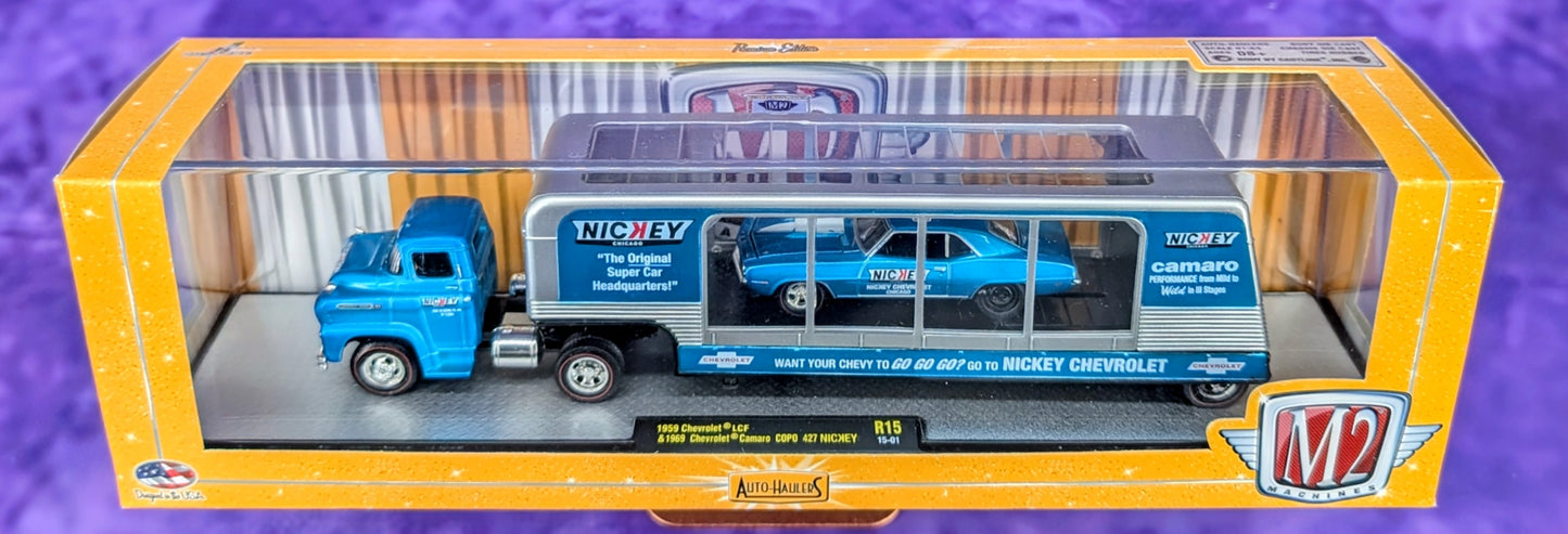 M2 Machines 1959 Chevrolet LCF & 1969 Chevrolet Camaro COPO 427 - NICKEY Chevrolet - R15 15-01