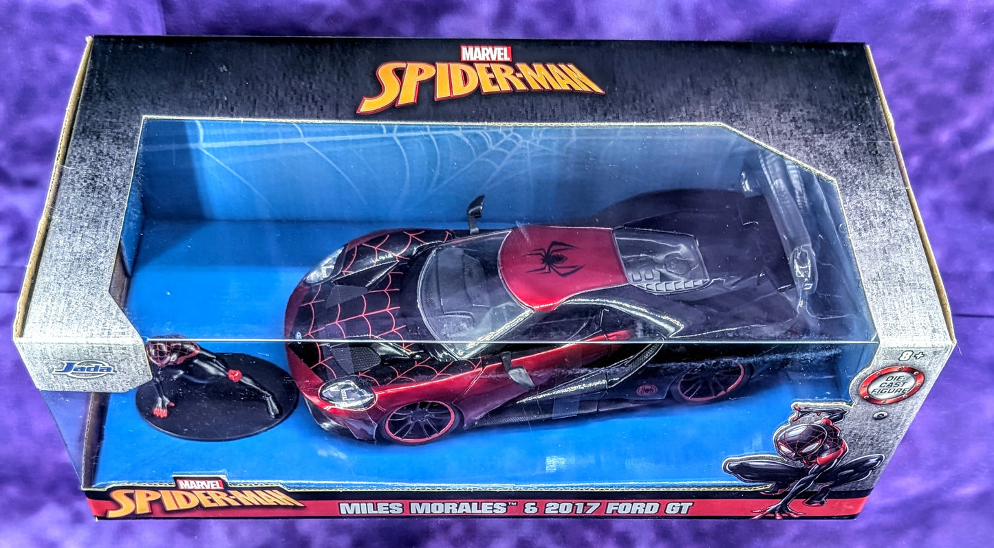 Jada Marvel Spider-Man Miles Morales & 2017 Ford GT - 1:24 Scale