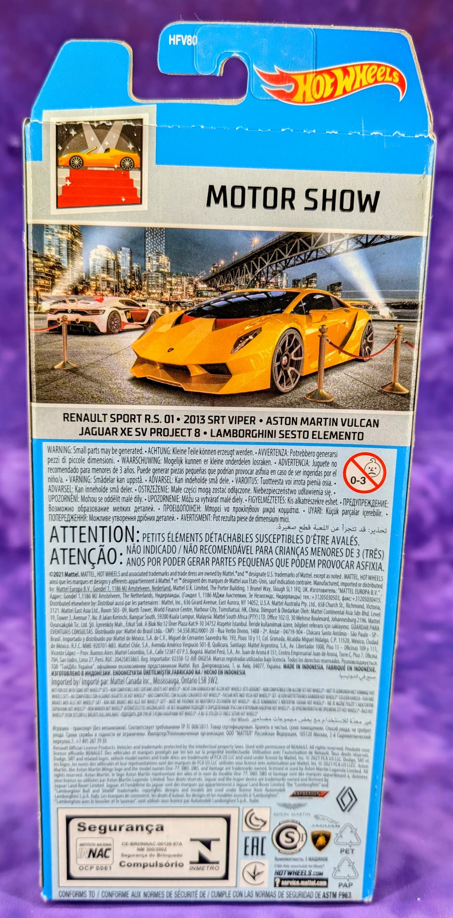 Hot Wheels Motor Show 5 Pack - Lamborghini Sesto Elemento, SRT Viper - Mainline