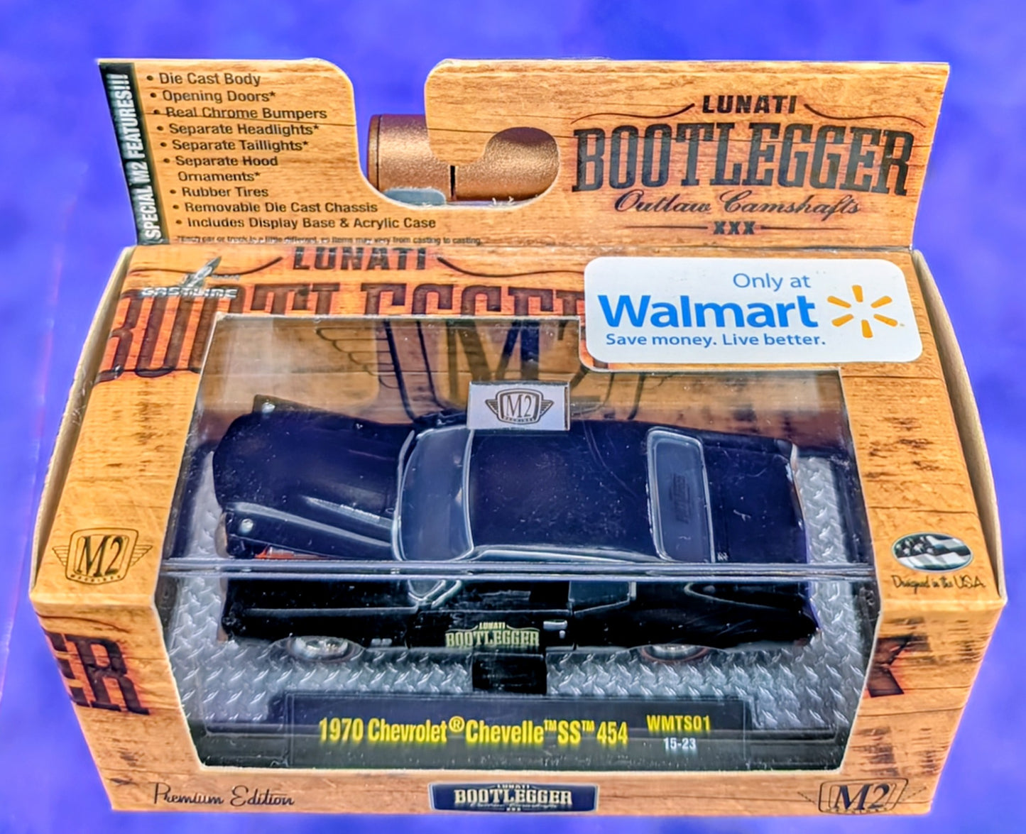 M2 Machines 1970 Chevrolet Chevelle SS 454 - Lunati Bootlegger Outlaw Cams - Walmart Exclusive - WMTS01 15-23