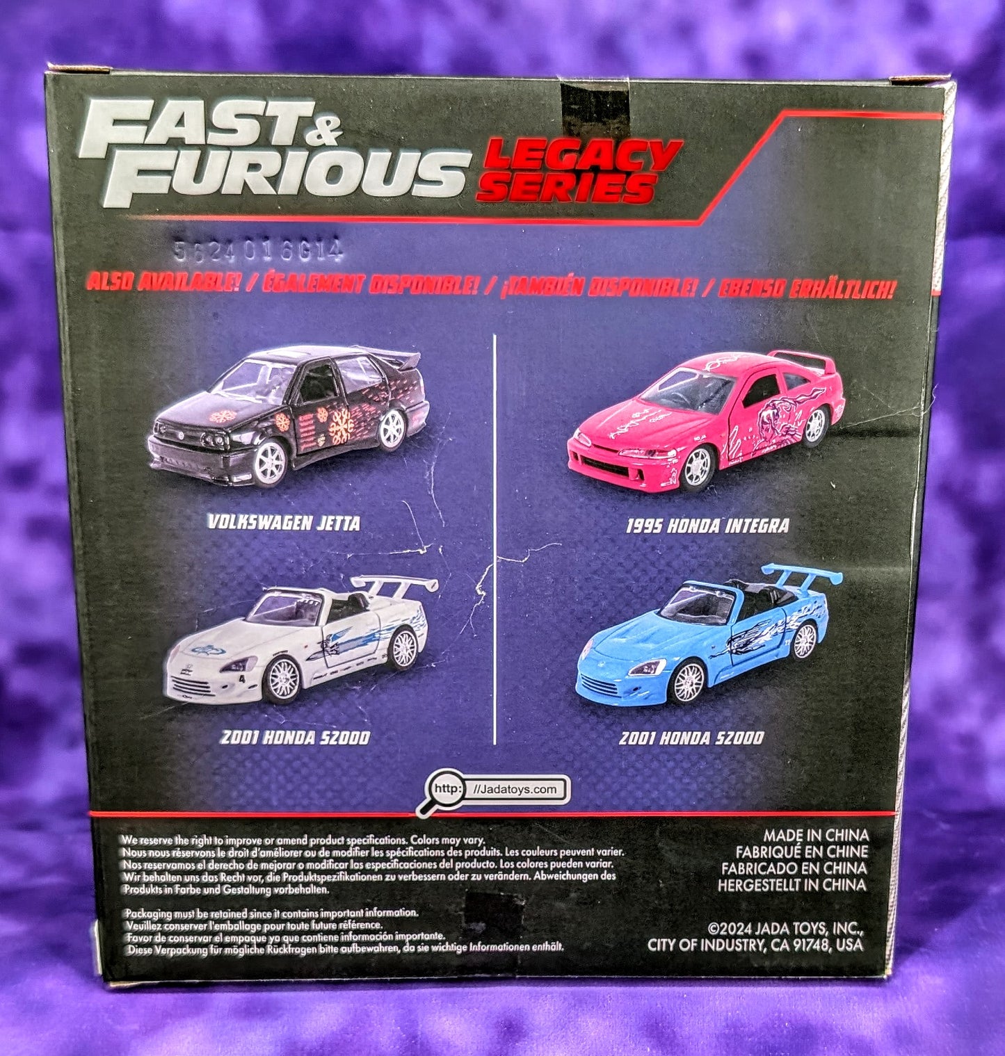 Jada 1:32 Fast & Furious Legacy Series Remix 1995 Honda Integra & 2001 Honda S2000 Twin Pack