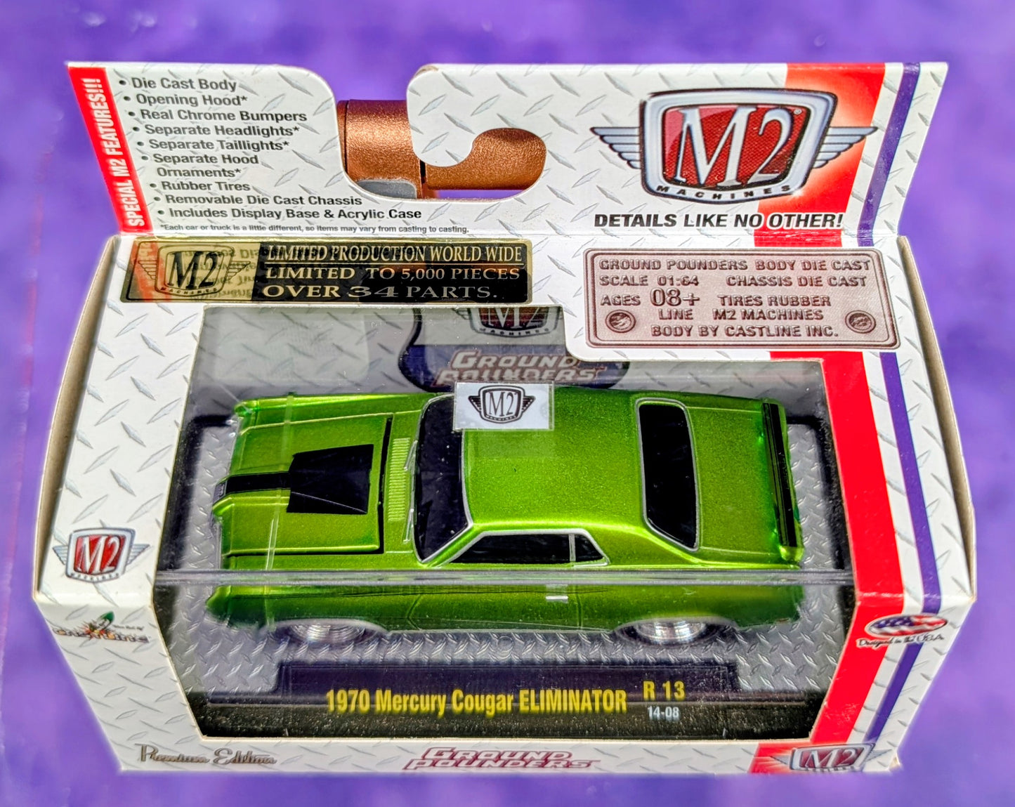 M2 Machines 1970 Mercury Cougar ELIMINATOR - R13 14-08