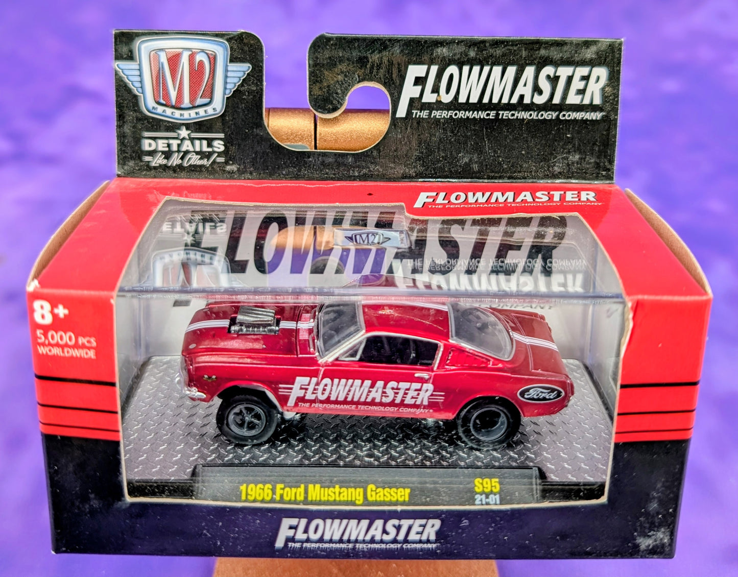 M2 Machines 1966 Ford Mustang Gasser - FLOWMASTER - S45 21-01