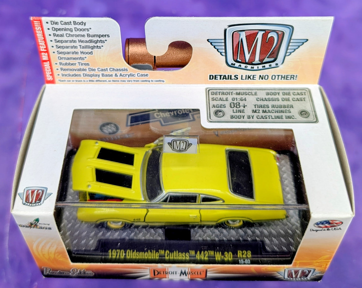 M2 Machines 1970 Oldsmobile Cutlass 442 W-30 - R28 15-03