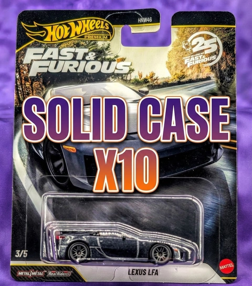 Hot Wheels Lexus LFA - Fast and Furious - Premium - Solid Case (10 Count)