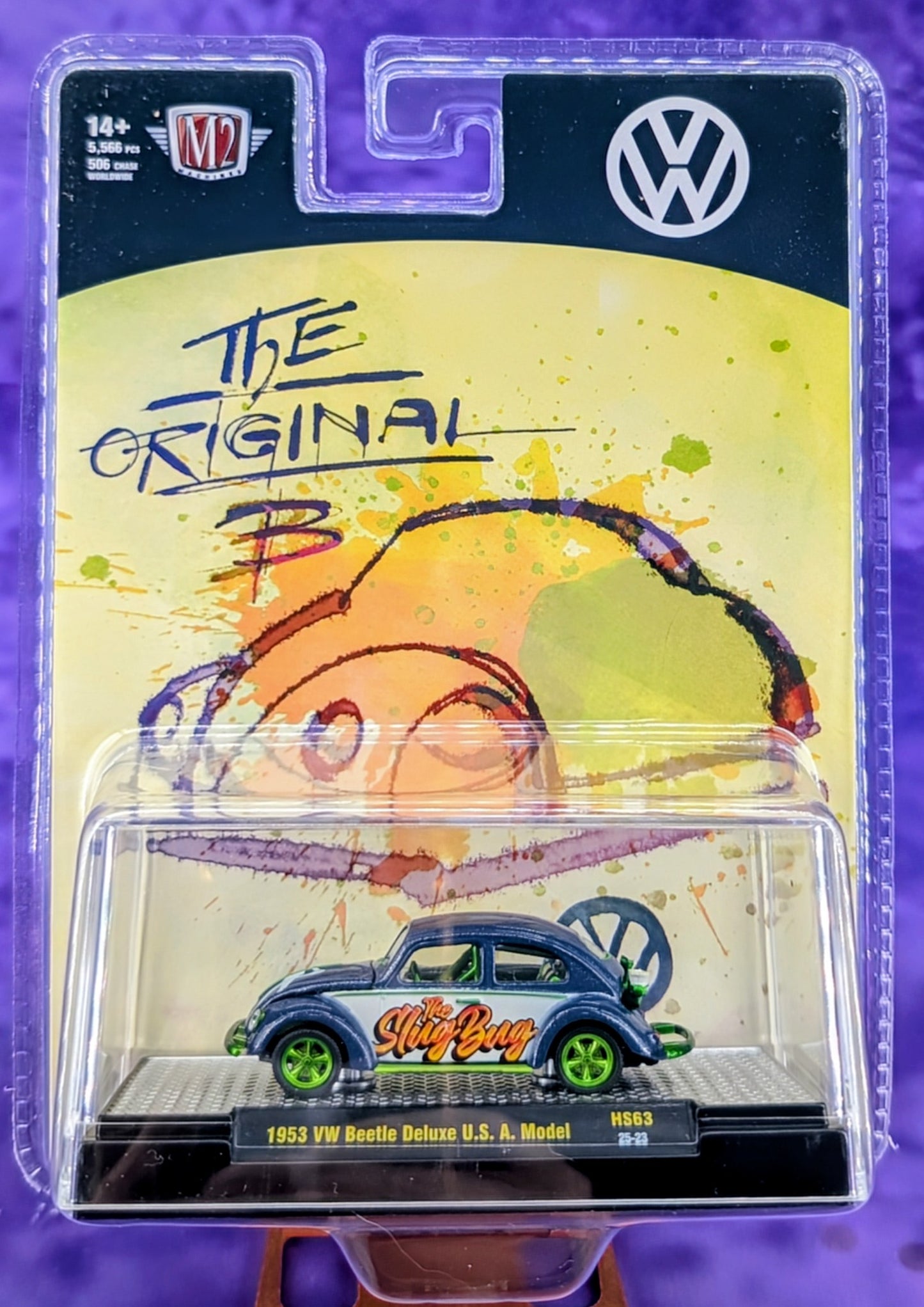 CHASE! M2 Machines 1:64 1953 Volkswagen Beetle Deluxe ” The Slug Bug” Edition – Hobby Exclusive - 1 of 506