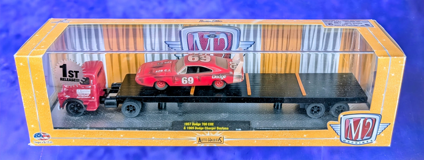 M2 Machines 1957 Dodge 700 COE & Dirty/Raced 1969 Dodge Charger Daytona - First Release - 11-06