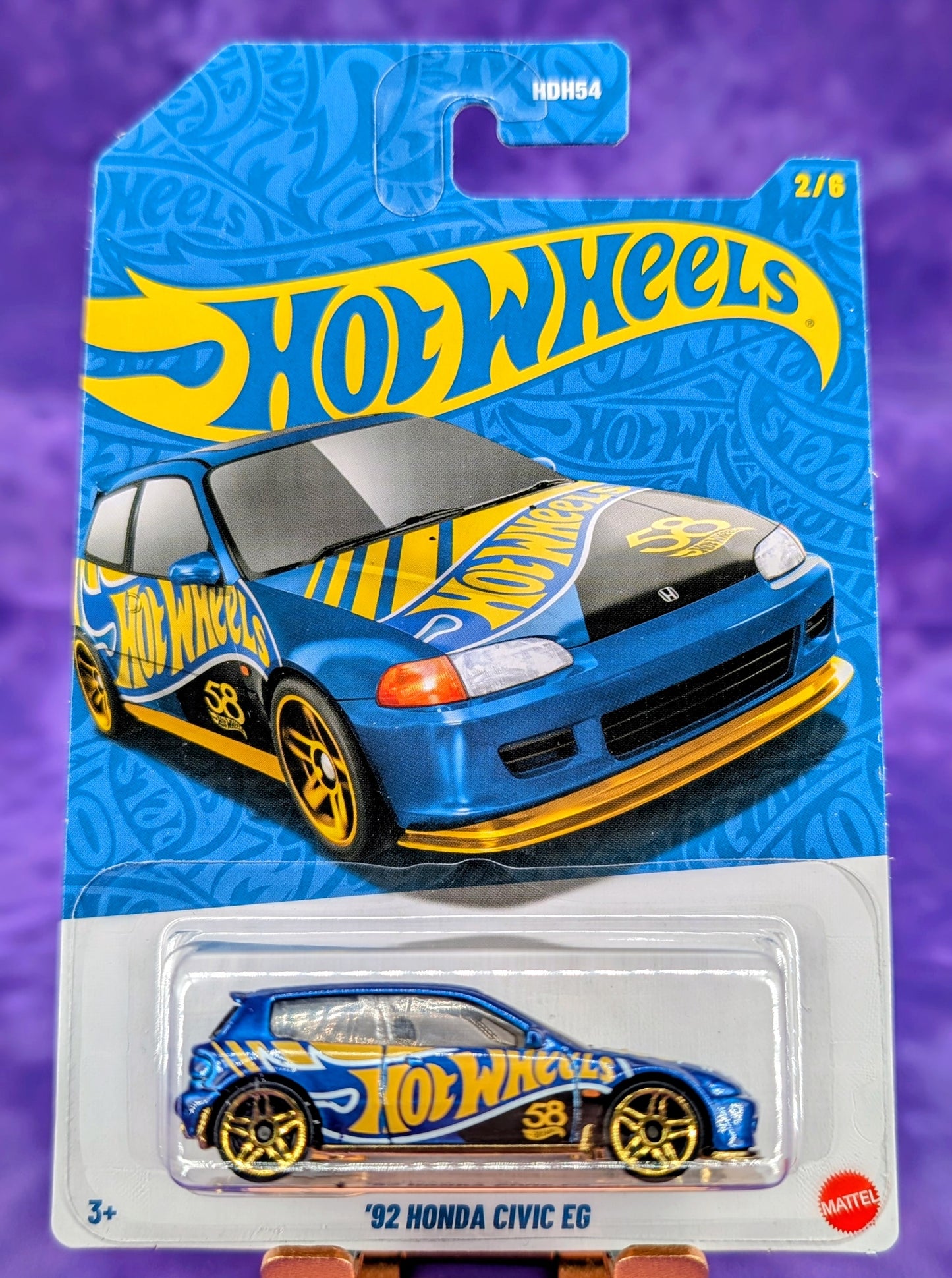 Hot Wheels '92 Honda Civic EG – 58th Anniversary Pearl & Chrome