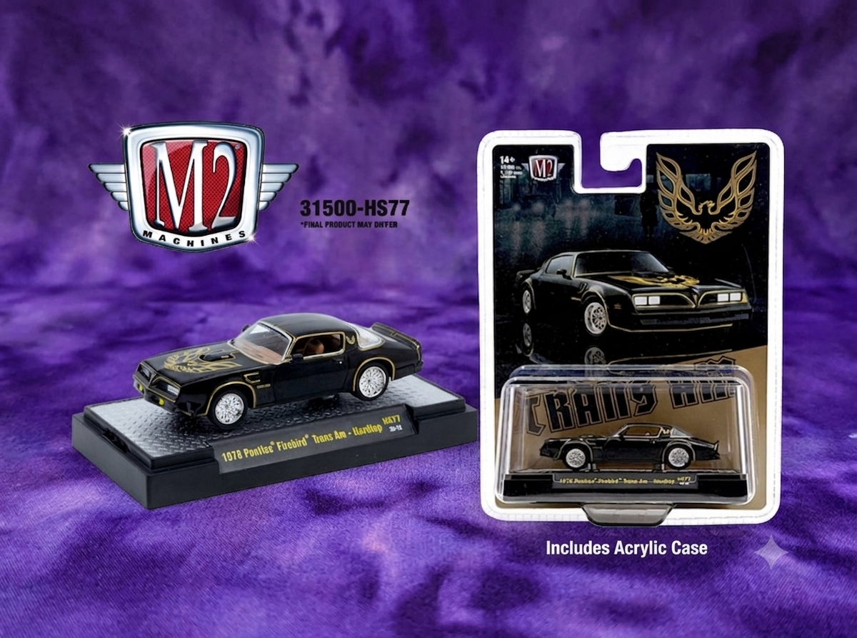 CHASE! M2 Machines 1978 Pontiac Firebird Trans Am Hardtop - Hobby Series - 1 of 1,150