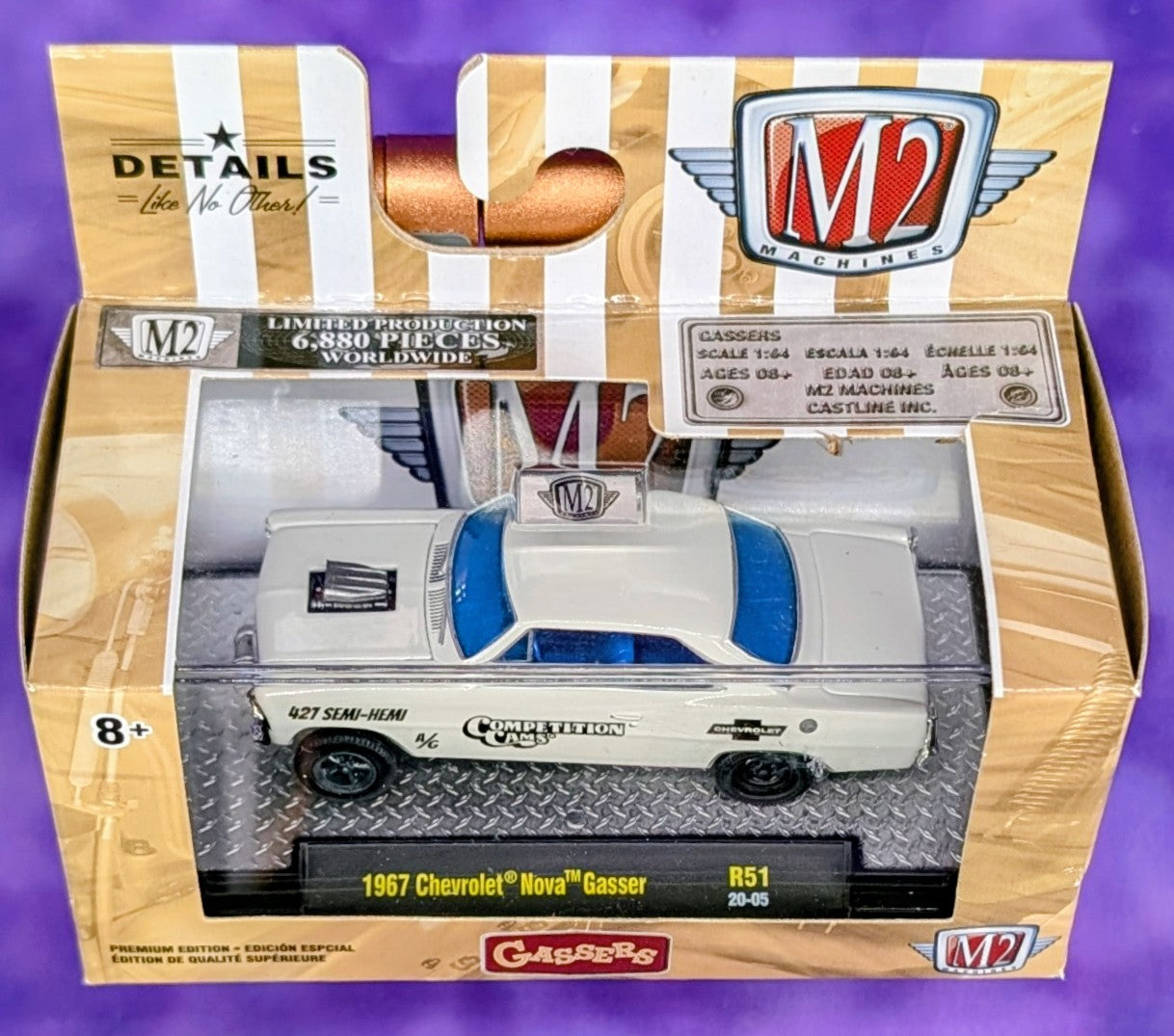 M2 Machines 1967 Chevrolet Nova Gasser - Comp Cams - R51 20-05