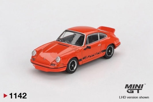 MINI GT Porsche 911 Carrera RS 2.7 - Tangerine with Black Livery - #1142 LHD