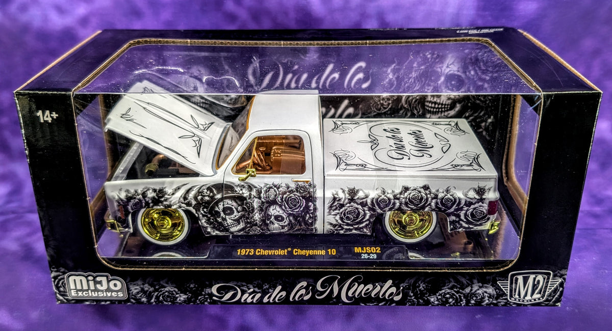 CHASE M2 Machines 1973 Chevrolet Cheyenne 10 - Dia de los Muertos - 1 of 500 - 1:24 Scale