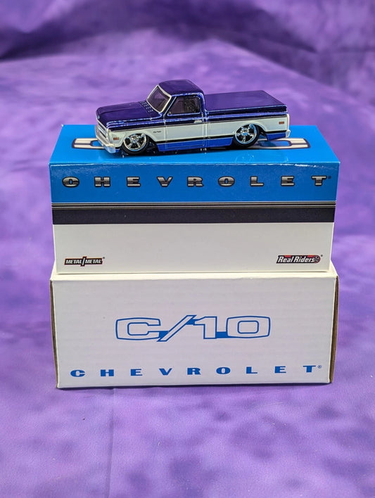 Hot Wheels RLC Chevrolet C/10 Spectraflame Blue, Adjustable Suspension - New in Box