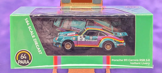 Para 64 Porsche 911 Carrera RSR 3.0 Vaillant Livery, High Detail & Acrylic Case