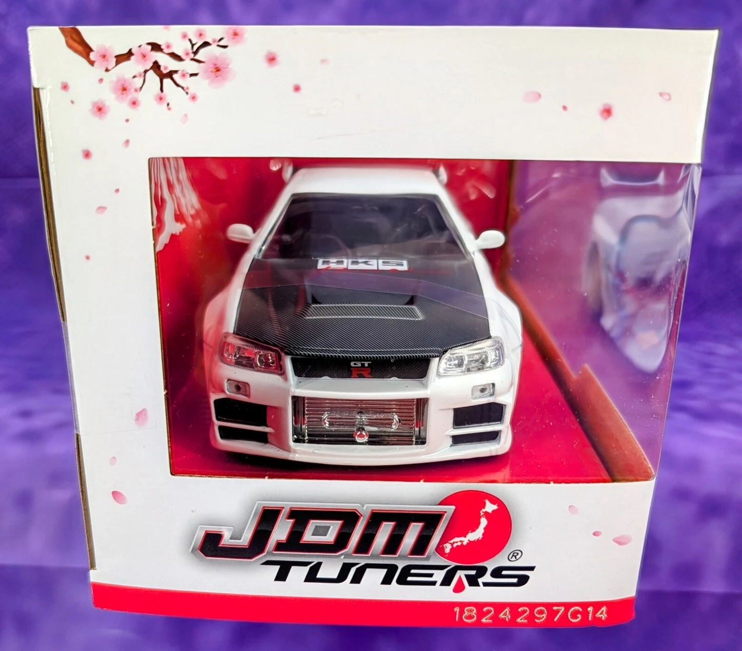 Jada 2002 Nissan Skyline GT-R (R34) HKS Power - JDM Tuners - 1/24 Scale