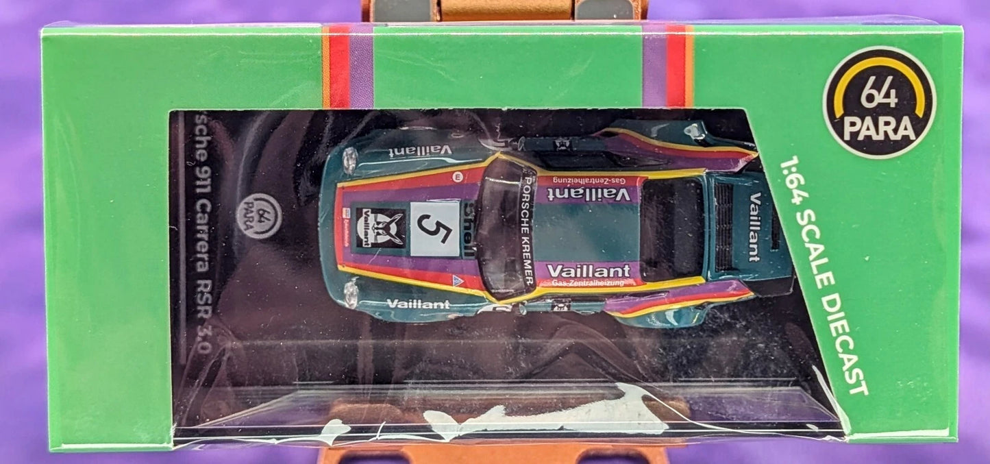 Para 64 Porsche 911 Carrera RSR 3.0 Vaillant Livery, High Detail & Acrylic Case